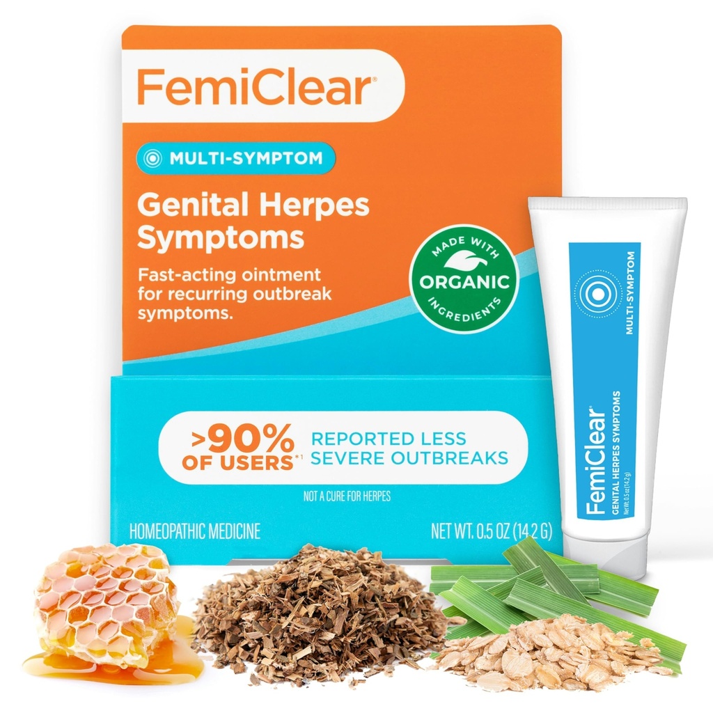 FemiClear za genitalni Herpes simptomi & hladne rane, multi-Simptom - učinkovito intimate olajšave - Made z vse-naravnih in organskih sestavin - 0.5 Ounce Tube