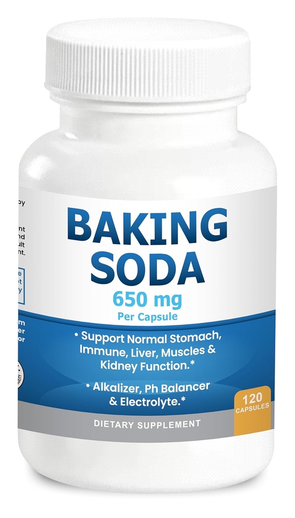 Pečenje Soda Kapsule 650mg Pure Peking Soda Aluminum Brezplačna organska uporaba. Naravni Pečenje Soda 120 Caps