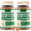 NEVISS Ashwagandha Gummies 2000mg, Feel Osveži, Plus Lastniška mešanica z L-Theanine, 5-HTP, Lemon Balm, Magnezij za pomiritev, Zzzs & Relaxation Podpora, 120 Count