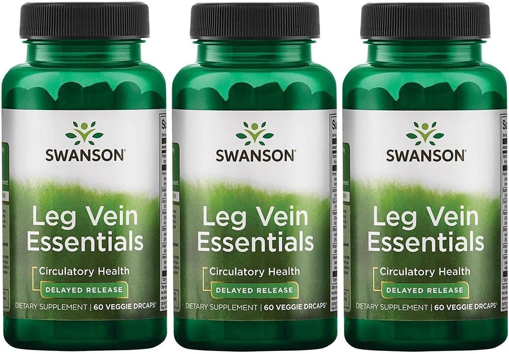 Swanson Leg Essentials - zapoznelo sproščanje - 60 Veg kapsul (3 pakiranja)