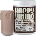 Srečni Viking Piškotki in Cream Rastline Protein Powder, ki jih Venus Williams, 20G beljakovine, Nizki ogljikovi hidrati, Keto, Vegan, Gluten-free, Ne-GMO, Superfoods, Popolna mesna zamenjava, 1 Kanister