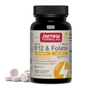 Jarrow Formule Metil B-12 1000 MCG in metil Folate 400 MCG, ekstra moč, Celularna energija Presnova in Kardiovaskularno zdravje Formula(1) S P-5-P, 100 Žvečljive tablete, Do 100 dan dobave