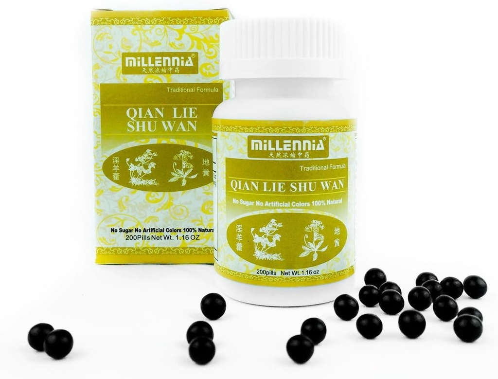 MILENNIA Zeliščne tablete - Qian Lie Shu Wan - 12 steklenica pakiranje (200 tablet/steklenica)