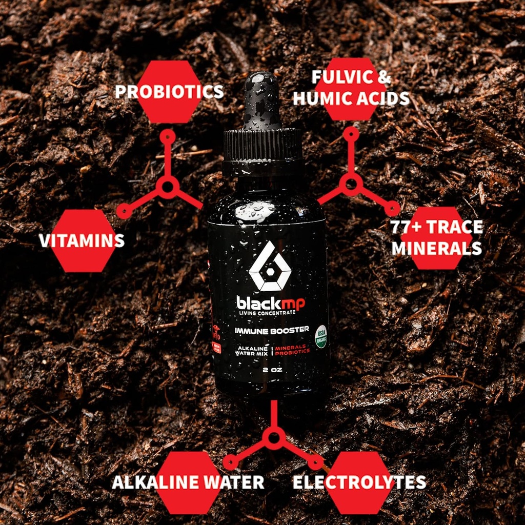 Imunske obnovitvene kapljice - farmacevtska stopnja Fulvic & Humic Acids & USDA Certified Organic Probiotics. Obnavlja zdravje Gut, krepi imunski sistem & Bodily funkcije. - 2oz.