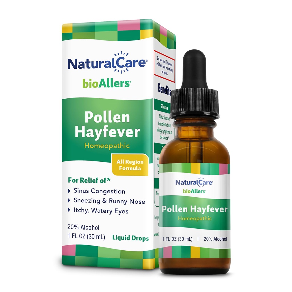 Naravni Care Pollen Hayfever Homeopatske tekoče kapljice s strani bioAllerjev, 1 Fl Oz 