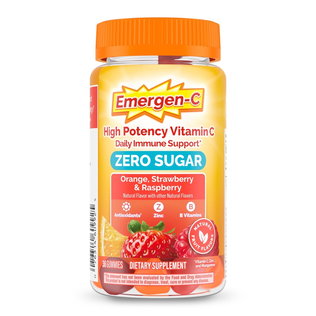 Emergen- C Zero Sugar Imune Support Adult Gumies 36 Count