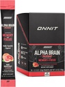 ONNIT Alpha Brain Instant - Ruby Grenivke Flavor - Nootropic Brain Booster Memory Supplement - Podpora možganov za fokus, energijo in jasnost - Alpha GPC Choline, Cats Claw, L-Theanine, Bacopa - 30ct
