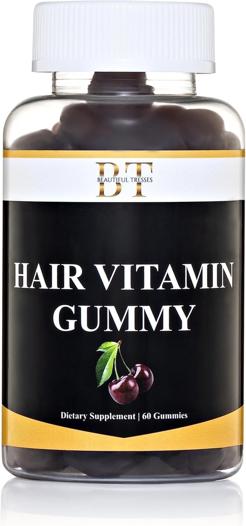 Lasni vitamini Gummy Zdravejši lasje, kože in nohti, Veganske in rastlinske žvečilke, ŽELEZNI BIOTIN, 60 Gumijev