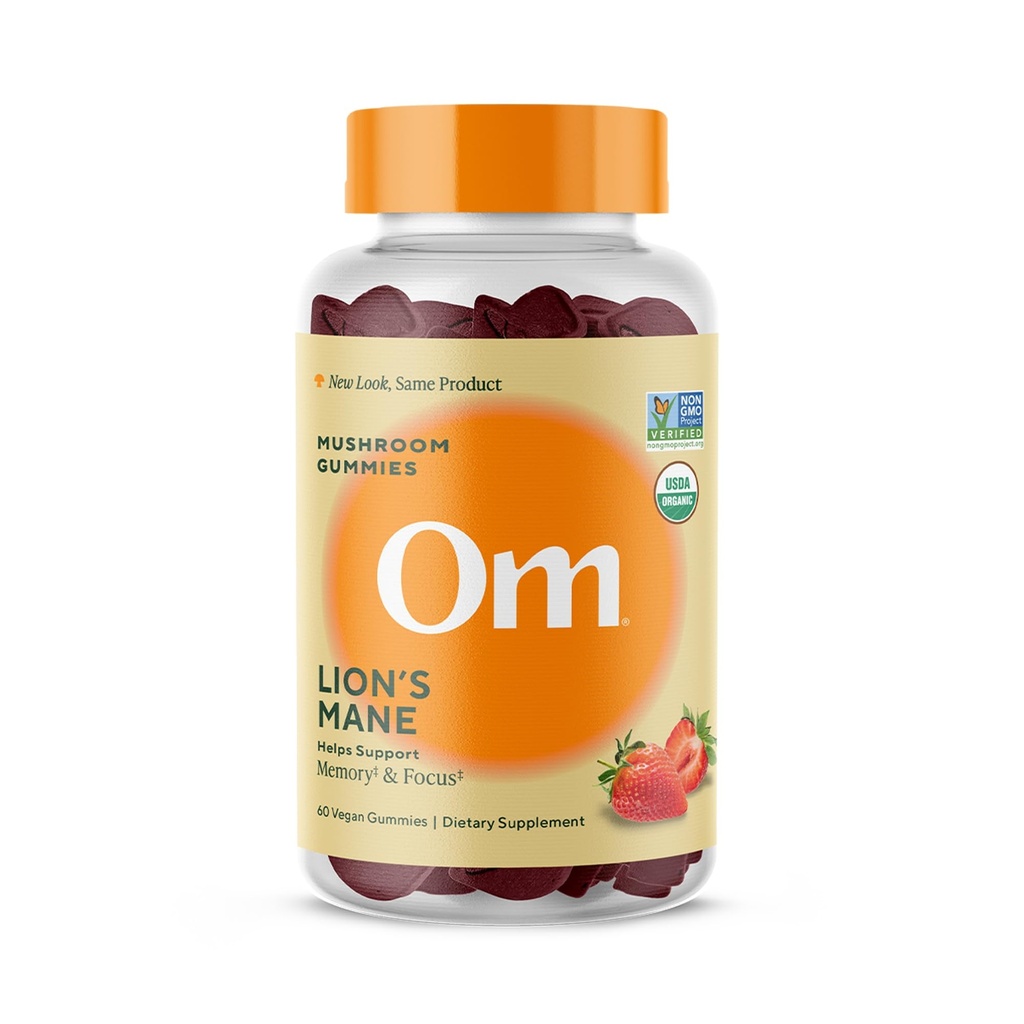 Om Lion's Mane Gobe Gumies - Ekološka goba dopolnilo in Nootropic - Možgani dopolnila za spomin in fokus, 60 grof (30 strežnice)