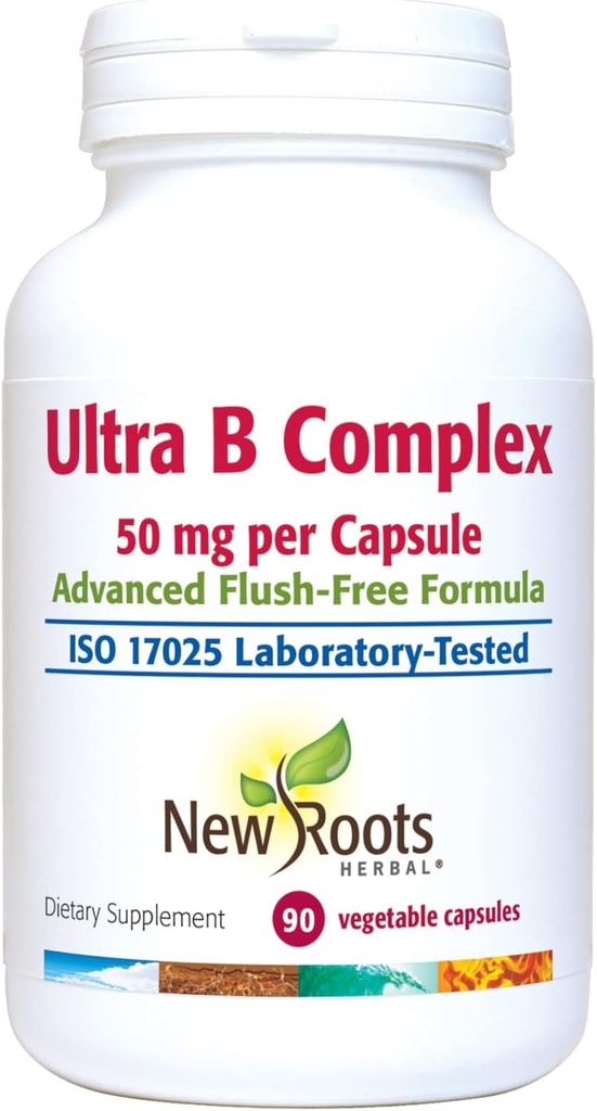 NOVE ROOTS HERBAL Ultra Vitamin B dodatek (50mg) z vitaminom B6, B12, Biotin 