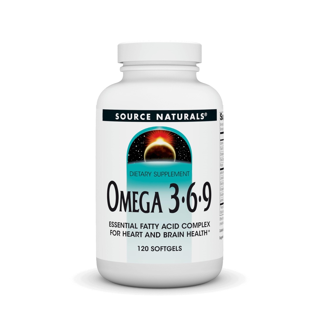 Vir Naturals Omega 3-6-9, Essential Maščobne kisline kompleks za zdravje srca in možganov* - 120 Softgels
