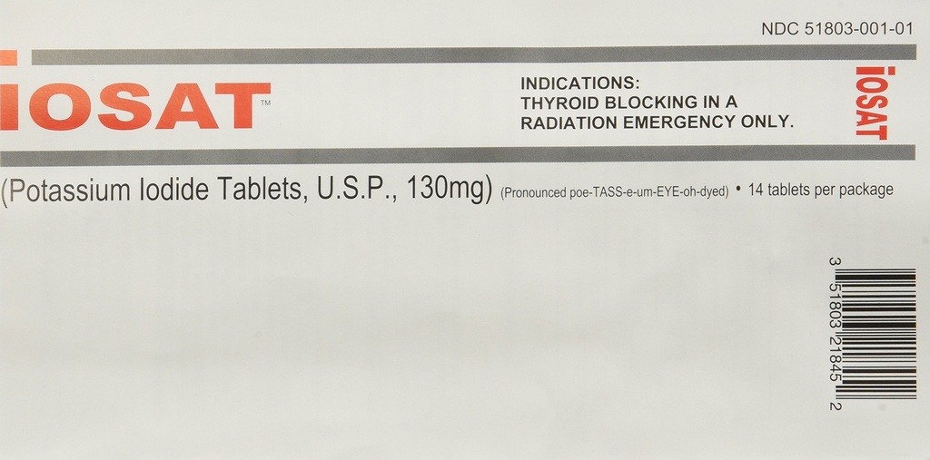 IOSAT 130 mg tablete kalijevega jodida, 5