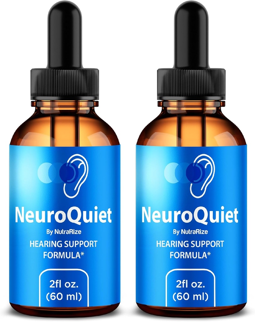 NutraRize (2 Pack NeuroQuiet kapljice – Uradna podpora sluhu Formula z naravnimi, čiste sestavine za pomoč ohraniti dobro počutje ušesa, Premium Gotas Review (60 Serving)