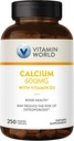 Vitamin World Calcium 600mg + Vitamin D3 250 Obloženi kapucini