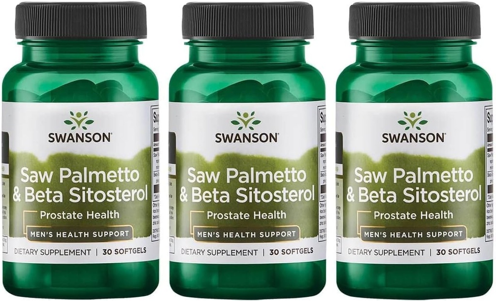 Swanson Saw Palmetto in Beta sitosterol 30 Sgels (3 pakiranja)