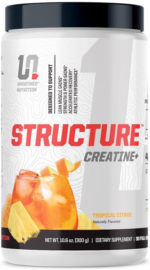 Nedefinirana prehranska struktura Kreatin+ Briana Shawa (30 služabnikov) – Mikroniran kreatin monohidrat + magnezijev kreatin Chelat & HMB in PEAK ATP-moč, moč, okrevanje (10.6oz, tropski citrus)