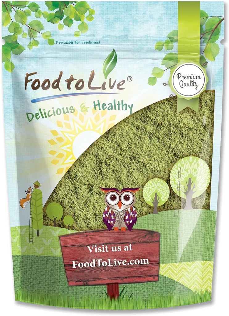 Živilo - Alfalfa Powder, 1.5 Pounds - narejen iz surovih posušenih celih mladih listov, Vegan,Bulk, Odlično za peko, sokovi, napitki, Shakes, Теа, in Instant zajtrk pijače