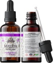 Mullein Tincture Extract, organski mullein (Verbascum densiflorum) posušeni list zeliščni dodatek v hladno presičene zelenjave Glycerin 670 mg