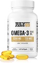 Omega 3 ribje olje - 1200 MG ribje olje, 720 MG Omega 3, limonina aroma, 60 softgels, naravni EPA-DHA softgels za moč in zdravje, visoka moč, podpora za ženske in moške