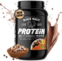 Black Magic Protein Powder - Whey, Jajce, in Kazein Kompleks z encimi in MCT Powder - Pred treningom in po treningu - Novi look- Slavni čokoladni arašidovo maslo Puffs - 24g Beljakovine - 2 LB