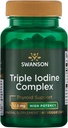 Swanson Triple Jodine Complex-Naravna dopolnila za Vital ščitnico podporo-promotes metabolične funkcije, povečanje proizvodnje rdečih krvnih celic, in zdravje srca-(60 Veggie kapsule, 12, 5mg vsak) 1 pakiranje