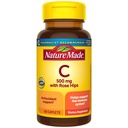 Narava Made Vitamin C 500 mg z Rose Hips, prehranska dopolnila za imuno podporo, 130 Caplets, 130 dnevna dobava