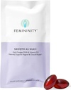 Feminity gladka kot Silk+ 30-dnevno ponovno polnjenje za vaginalno suhost (60 kapsul) – mešanica olja morskega Buckthorna, vitamina D3 in na rastlinah temelječega Omega-3 DHA