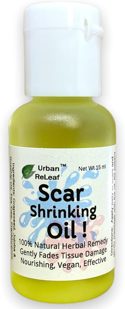 Urban ReLeaf Scar krhko olje ! Nežno Fades poškodbe tkiva, Hranjenje Vegan učinkovito. Pomaga Keloidom, Bumpsom, dvignjenim brazgotinam. 100% naravna zdravila.