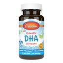 Carlson - otroški žvečljivi DHA, 100 mg DHA, funkcija možganov in vida, rast in razvoj, oranžna, 60 žvečljivi softgel