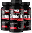 FORCE FACTOR test X180 Vžig, Testosteron Booster in Fat Burner za moške, Testosteron dopolnilo za pomoč graditi mišice, povečanje energije in povečanje vitalnosti in zmogljivosti, 60 Število (Pack 3)