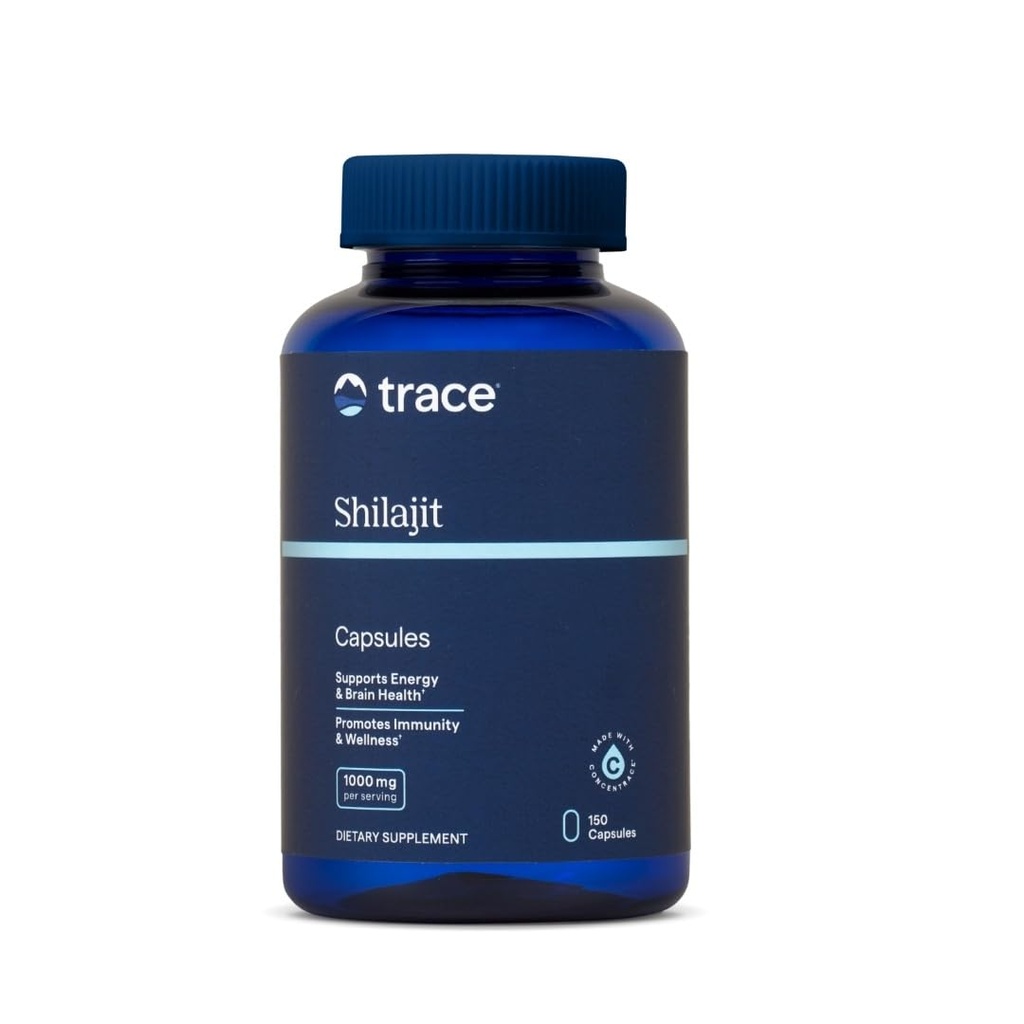 Trace Minerals Shilajit Kapsule - Shilajit dodatek za dnevno Wellness - Podpora imuniteti - Energija, zdravje možganov in podpora za prebavo - 150 Število (75 Serving)