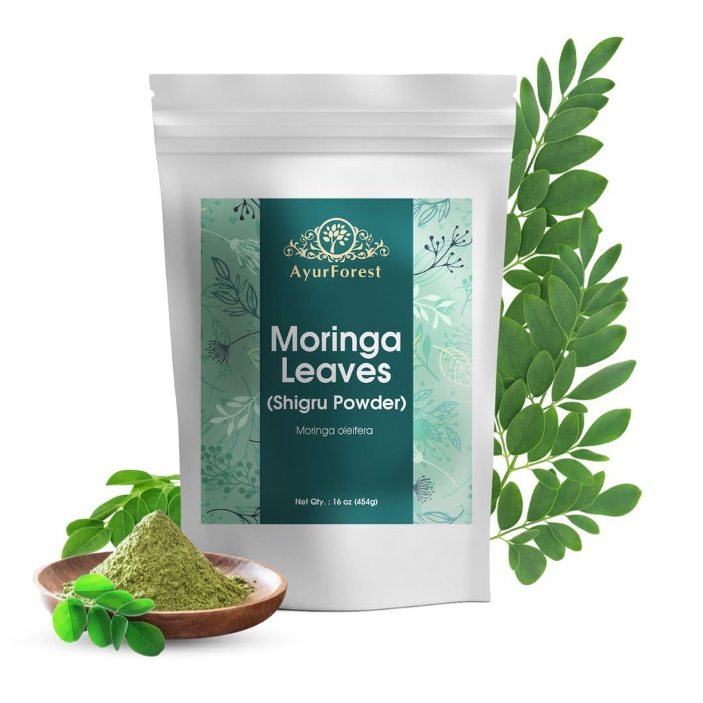 Moringa Leaves Powder Oleifera Leaf Shigru Super v pijači in smoothies 16 Ounce