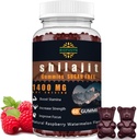Shilajit Gumies za moške in ženske - 1400mg, Pure himalajski dodatek, visoko v mineralih in fulvic kisline, energije, možganov, imuniteta Boost, Raspberry Watermelon aroma