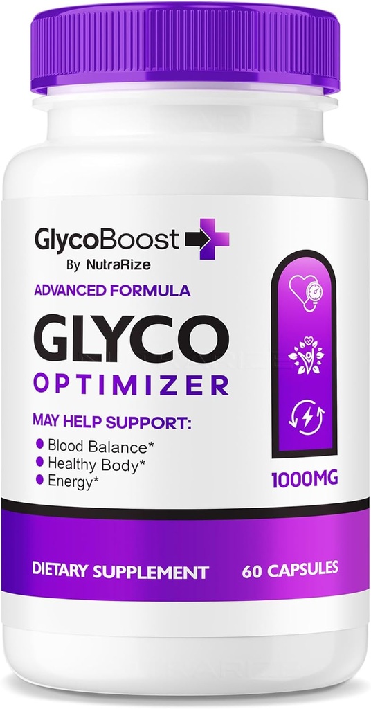 NutraRize GlycoBoost - Uradna formula za podporo krvi Glyco Boost, vse naravne kapsule za zdrave in stabilne ravni, čistilo za krvne žile GlycoBoost, Glyco Boost Optimizer (60 kapsul)