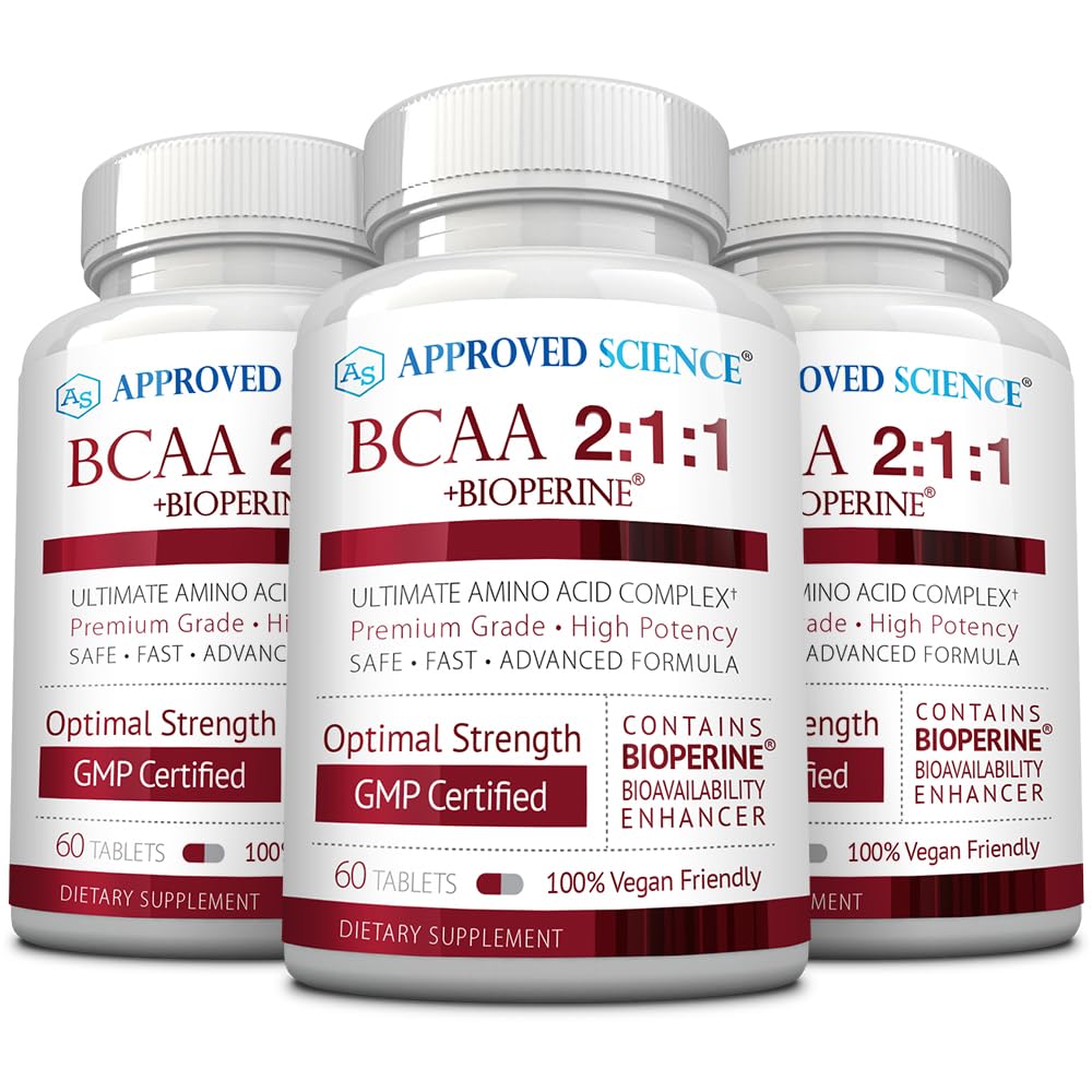 Odobreni dodatek BCAA - 180 tablet - 2400mg - povečanje zmogljivosti in izboljšanje razvoja mišic - L-levcin, L-izolevcin, L-valin - izdelan v ZDA, Non-GMO