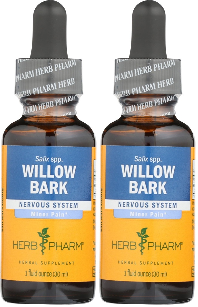 Herb Pharm Willow Bark Tekoči ekstrakt za manjše bolečine - 1 Ounce (DWILL01) (paket z 2)