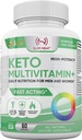 Keto multivitamin za ženske in moške - 35 Močne, čiste sestavine - Vitamin C, Vitamin D, Vitamin A, Vitamin E in cink za imuno podporo - Ne GSO, Gluten brez sladkorja, Vse naravne - 30 dan
