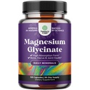 Čisti magnezijev glicinat Dodatek 500mg - Magnezij za spanje in počitek Kapsule za moške in ženske - Nearomatične Veganske visoke absorpcijske tablete za sprostitev podporo - 120 Count