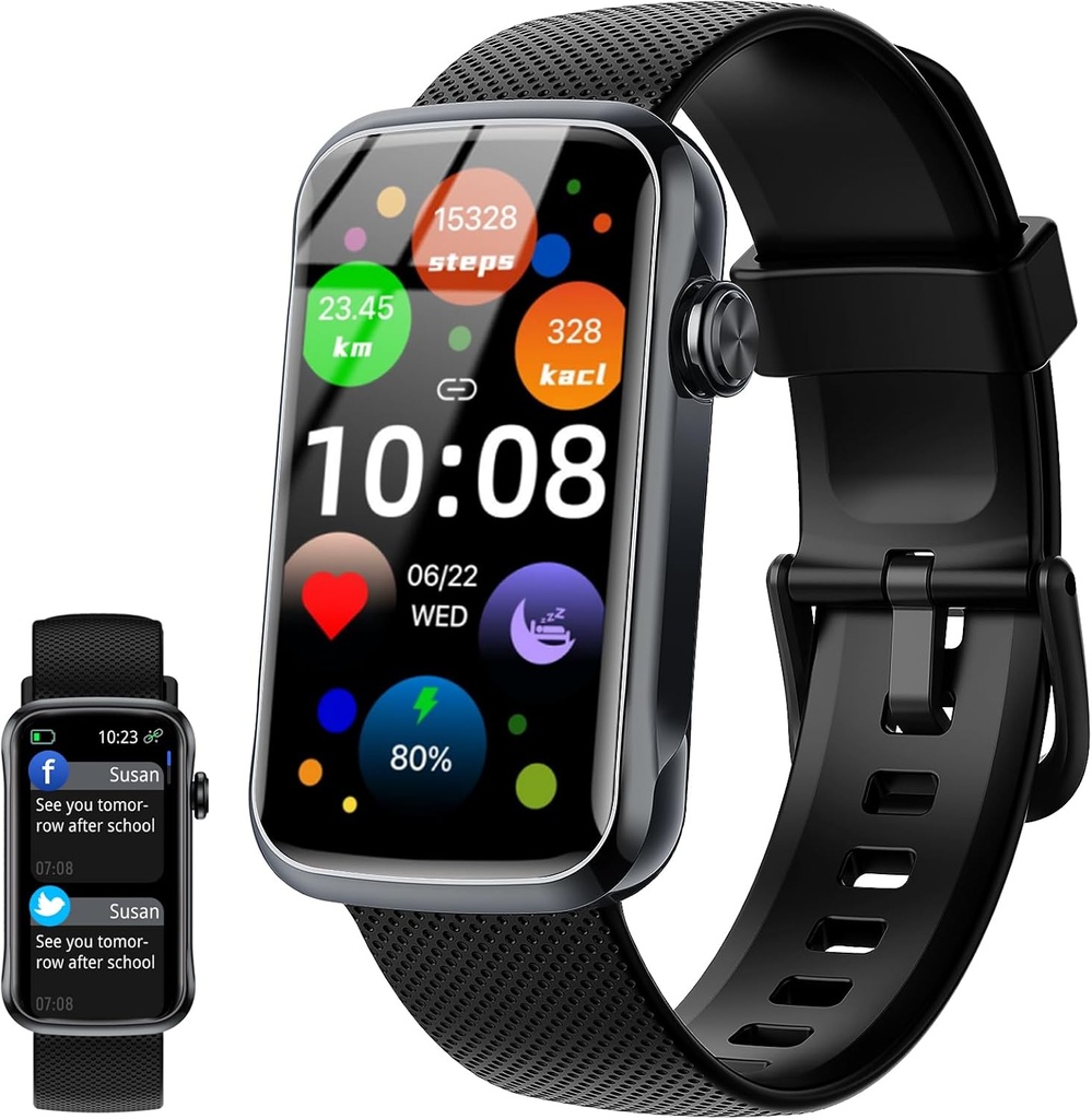 Smart Watch, 1.47" HD Smartwatch za moške z 24 športnimi načini, IP68 Vodoodporni Fitnes Tracker z 24/7 Srčni Rate/Spep/SpO2 Monitor, Step Tracker, Pedometer, Activity Tracker za Android iOS