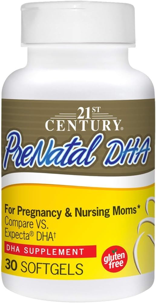 21. stoletje PreNatal DHA Softgels - 30 ct, pakiranje po 3
