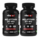 Melatonin 20 mg - 240 hitre tablete za raztapljanje - brez zdravil - naravne jagodne arome - vegetarijanske, ne-GMO, gluten brezplačno 240 število (paket z 2)