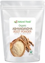 Z Natural Foods Organic Ashwagandha Root Powder - Bulk 5 lb Velikost - Močan adaptogeni in ajurvedski Superstar - Naredite svoje kapsule in tablete - 100% čista, surova, brez kemikalij, ne-GMO