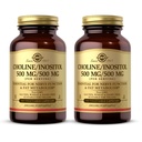 Solgar Choline/Inositol 500 mg/500 mg, 100 zelenjavnih kapsul (paket po 2) – energijska presnova, zdravje jeter, bistvenega pomena za delovanje možganov in živcev - ne-GMO, Vegan, Košir - 100 skupnih serverjev