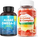 Vitamin B Kompleksni polnjeni žvečilni gumiji in rastlinsko osnovani Algae Omega 3 1200mg dodatek