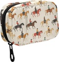 Fustylead Barvita Western Cowboy Riding Horse Organizator za zapornice, tedenski prenos tablet Škatla z Zipper za shranjevanje vitaminov Ribja olja Zdravila Dopolnila
