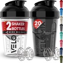 VELOMIX -2 Pakiranje - 20 oz Stresalnik Protein Mixes - 2x Wire Whisk 