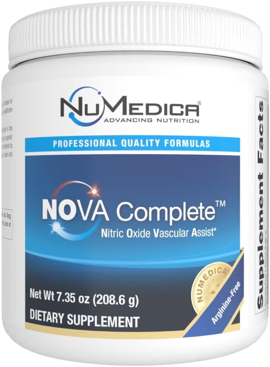 NuMedica NOVA (Nitrični oksid žilni asist) Popoln - 7.69 oz (218.04 Grams) - Naravna črna češnja Falvor. Povečuje proizvodnjo dušikovega oksida za izboljšano kroženje pri moških in ženskah.