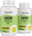 NaturalSlim Natural Kalijev citrat Glukonat 99 mg - Kadsorb podpira elektrolitsko ravnovesje in običajni pH - Absorbljivi kalijevi dodatki z esencialnimi minerali - ne GSO 400 kapsul 2 paket