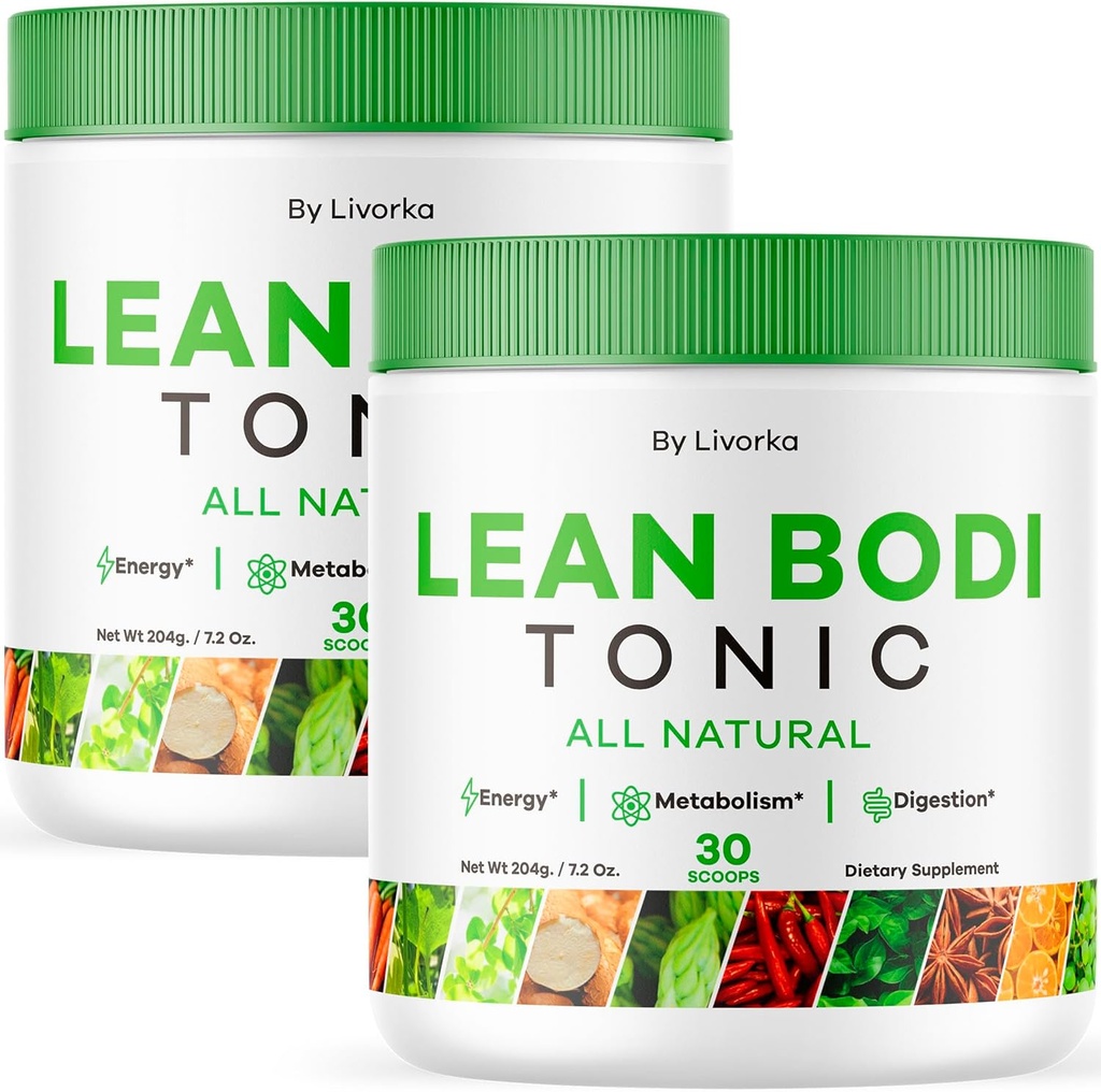 (2 pakiranji) napet tonični prašek za telo, tonik za telo, tonik za telo, prašek za leanBodyBody, leanBodyTonic, prašek za telo, prašek za lean Body Tonic Advanced Formula, lean Body Powder All Natural, 60 odmerkov za 2 meseca