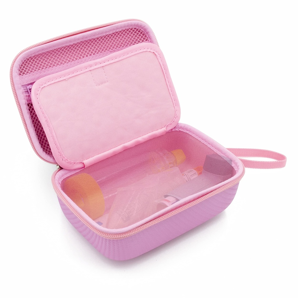 CASEMATIX Pink Travel Case Bag Združljiv z Astma Inhaler, Maske, Spacer - Primer samo